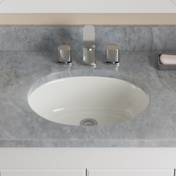 MRDirect Vitreous China Oval Undermount Bathroom Sink with Overflow